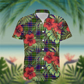 Colville Tartan Hawaiian Shirt Hibiscus, Coconut, Parrot, Pineapple - Tropical Garden Shirt